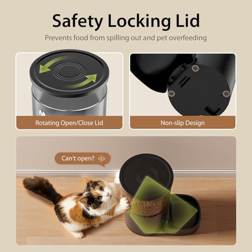 Automatic Cat Feeder 3L Timed Dry Food Dispenser