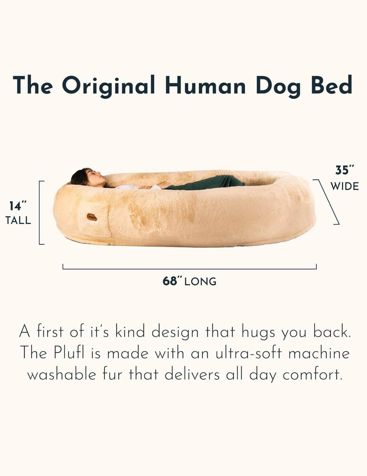 Plush Memory Foam Floor Bed