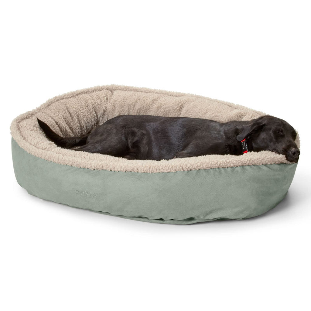 Orvis ComfortFill-Eco Wraparound Dog Bed with Fleece