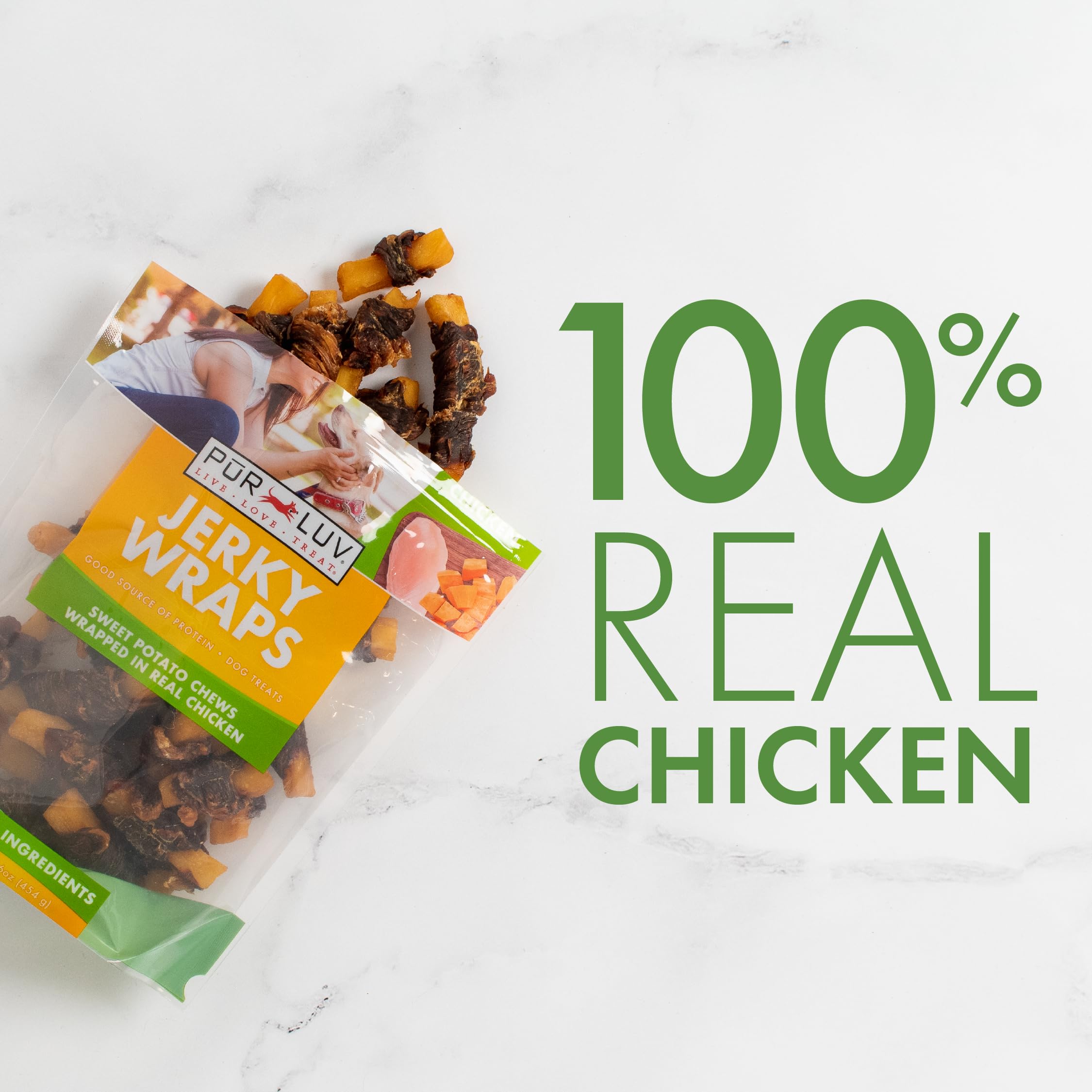 Chicken Wrapped Sweet Potato Dog Treats