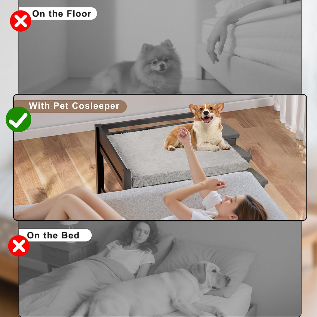 Bedside Dog Bed with Mattress -Parent