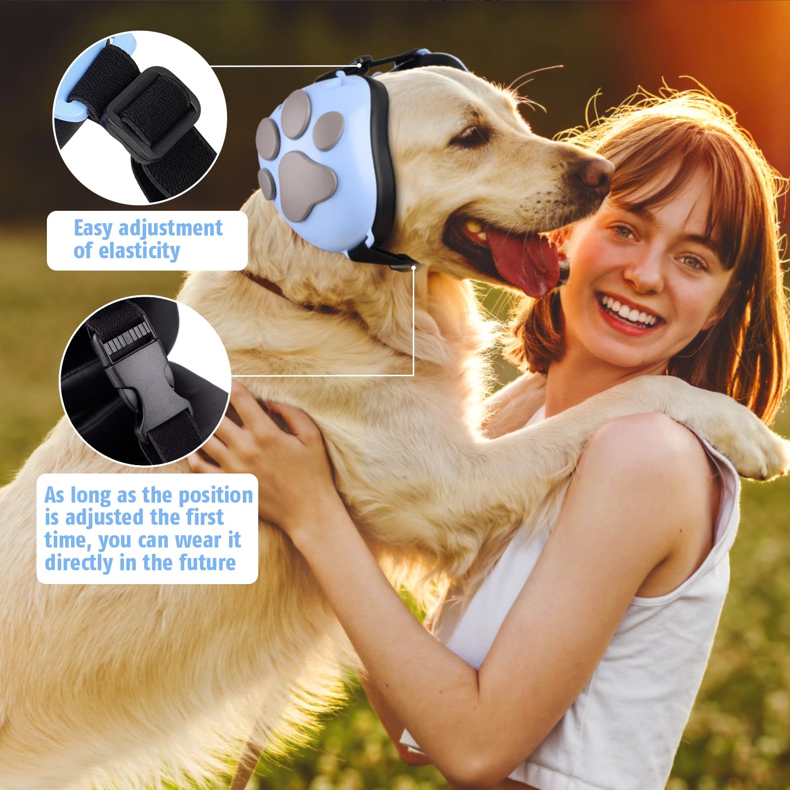 Upgraded Dog Ear Muffs for Noise Protection