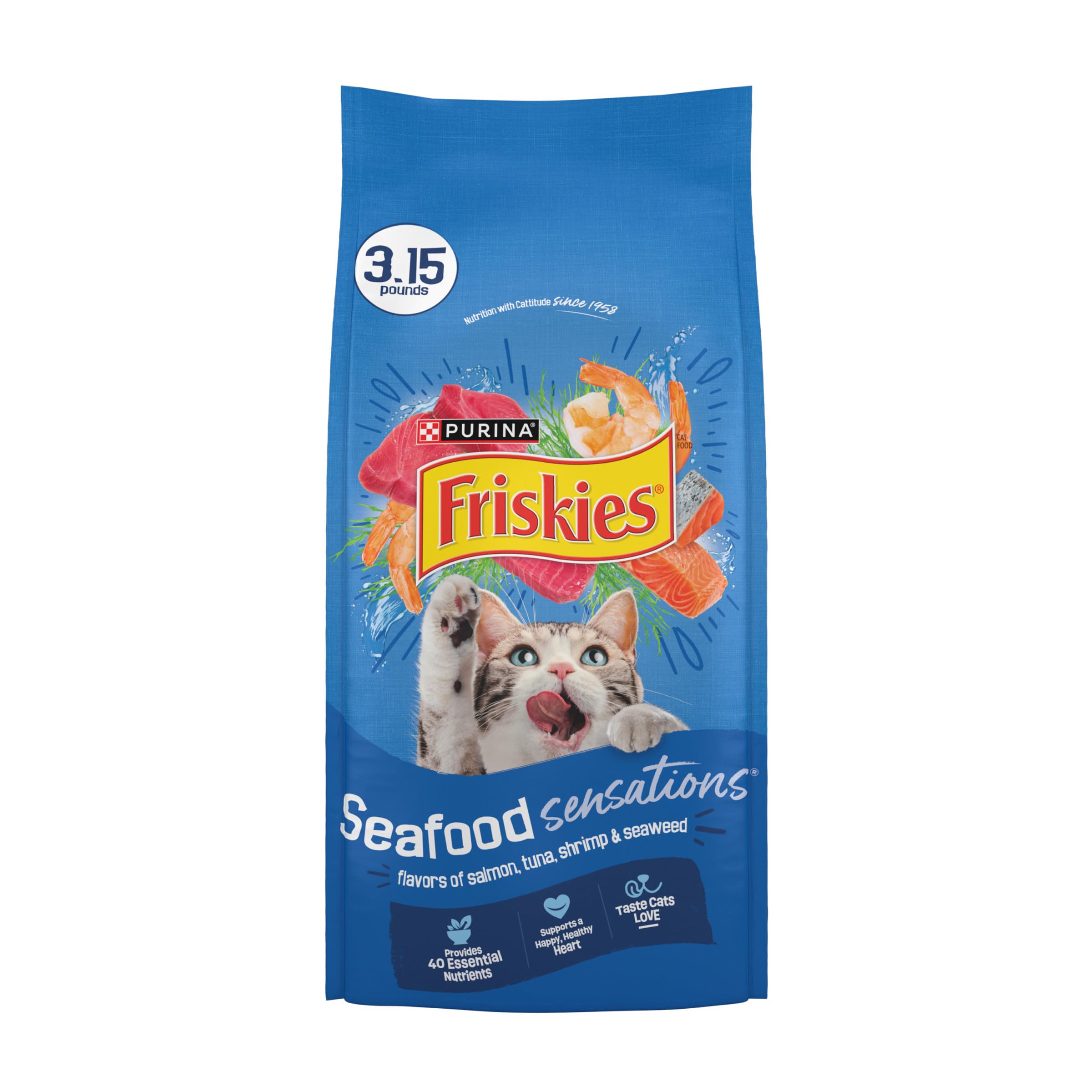 Seafood Sensations Dry Cat Food (4 Pack)
