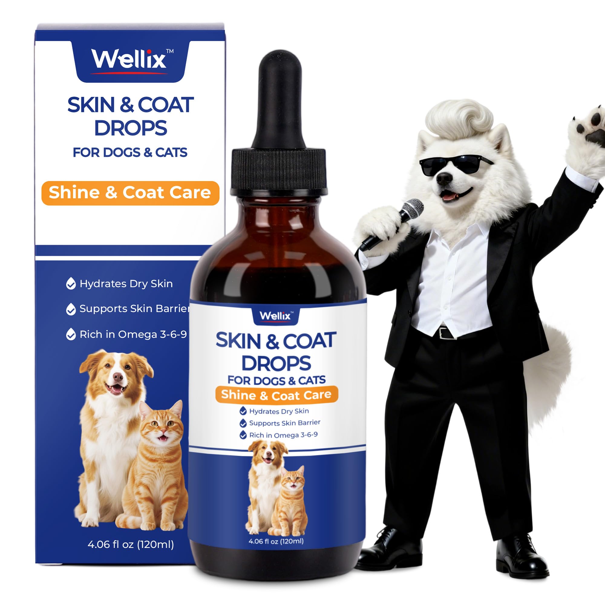 Wellix 120ml Drops for Dogs&Cats Liquid Supplement