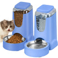 Portable Pet Feeder & Water Dispenser Set 1 Gallon x2