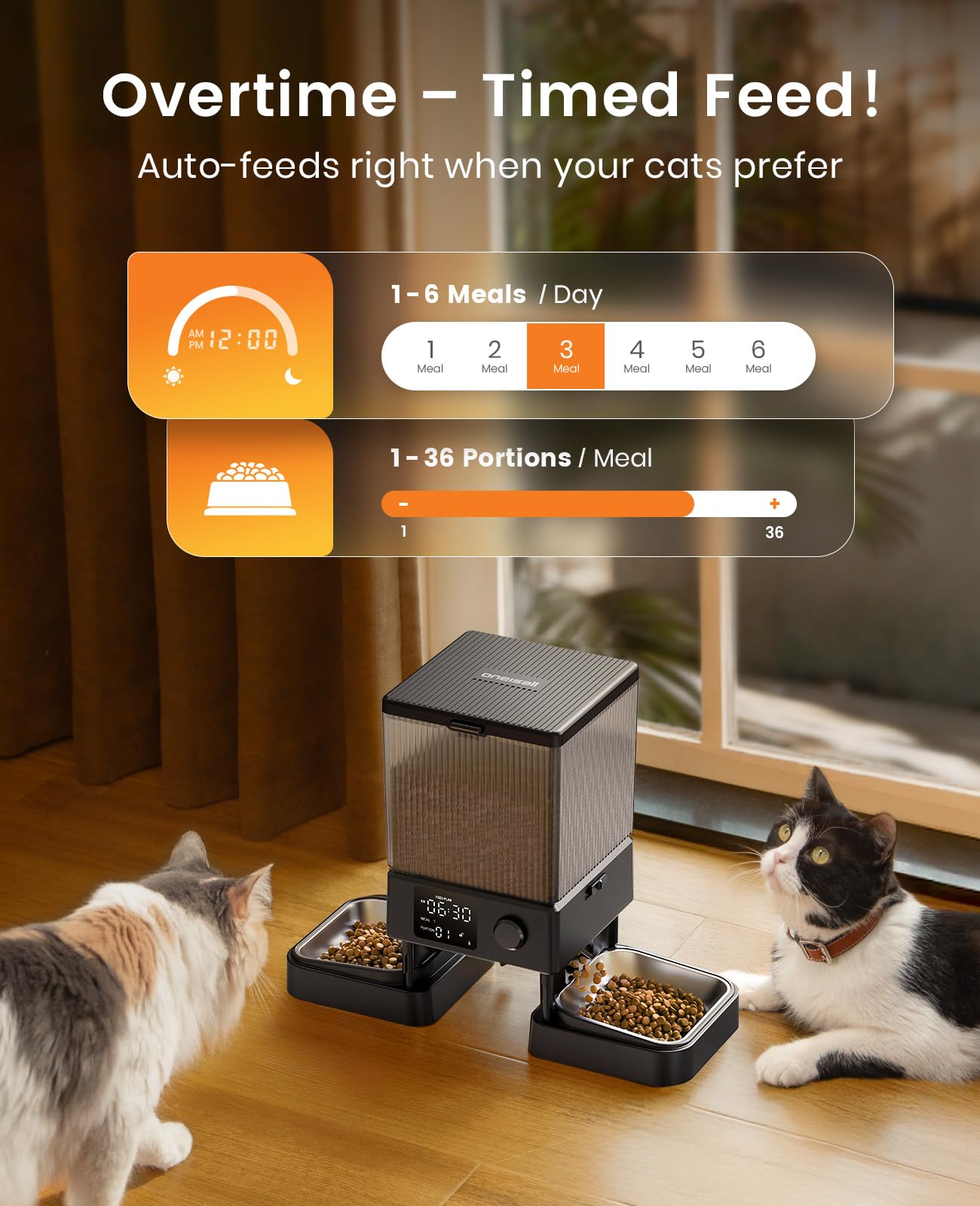 5L Automatic Cat Feeder for 2 Cats