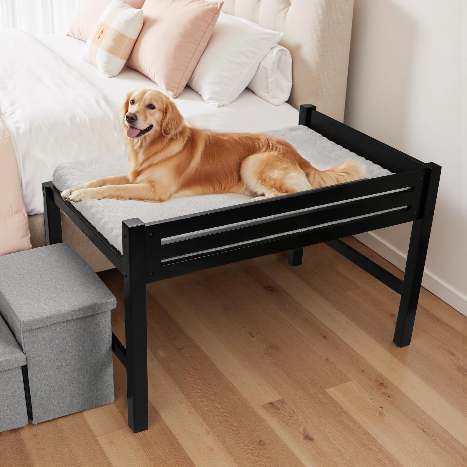 Bedside Dog Bed with Mattress -Parent