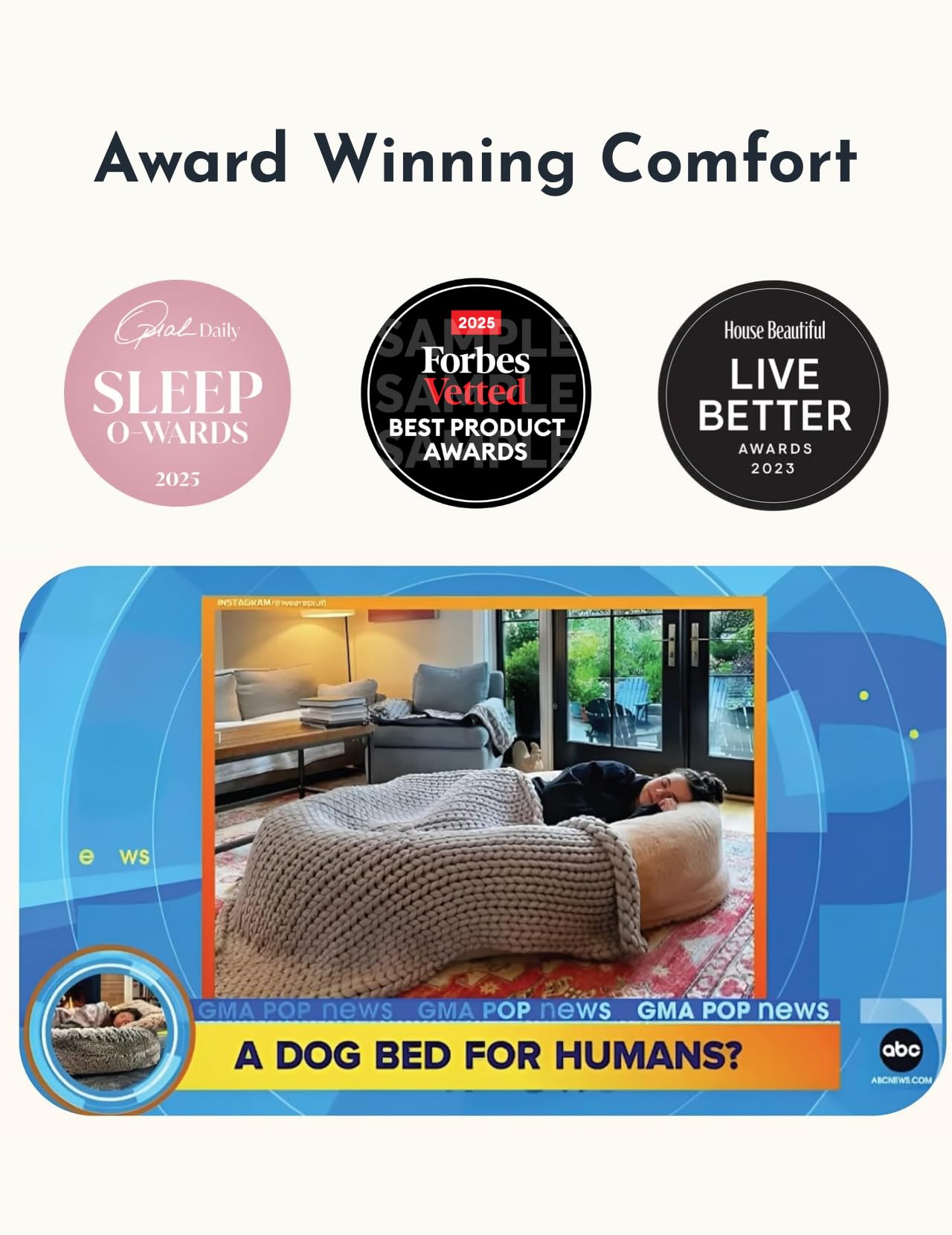 Plush Memory Foam Floor Bed