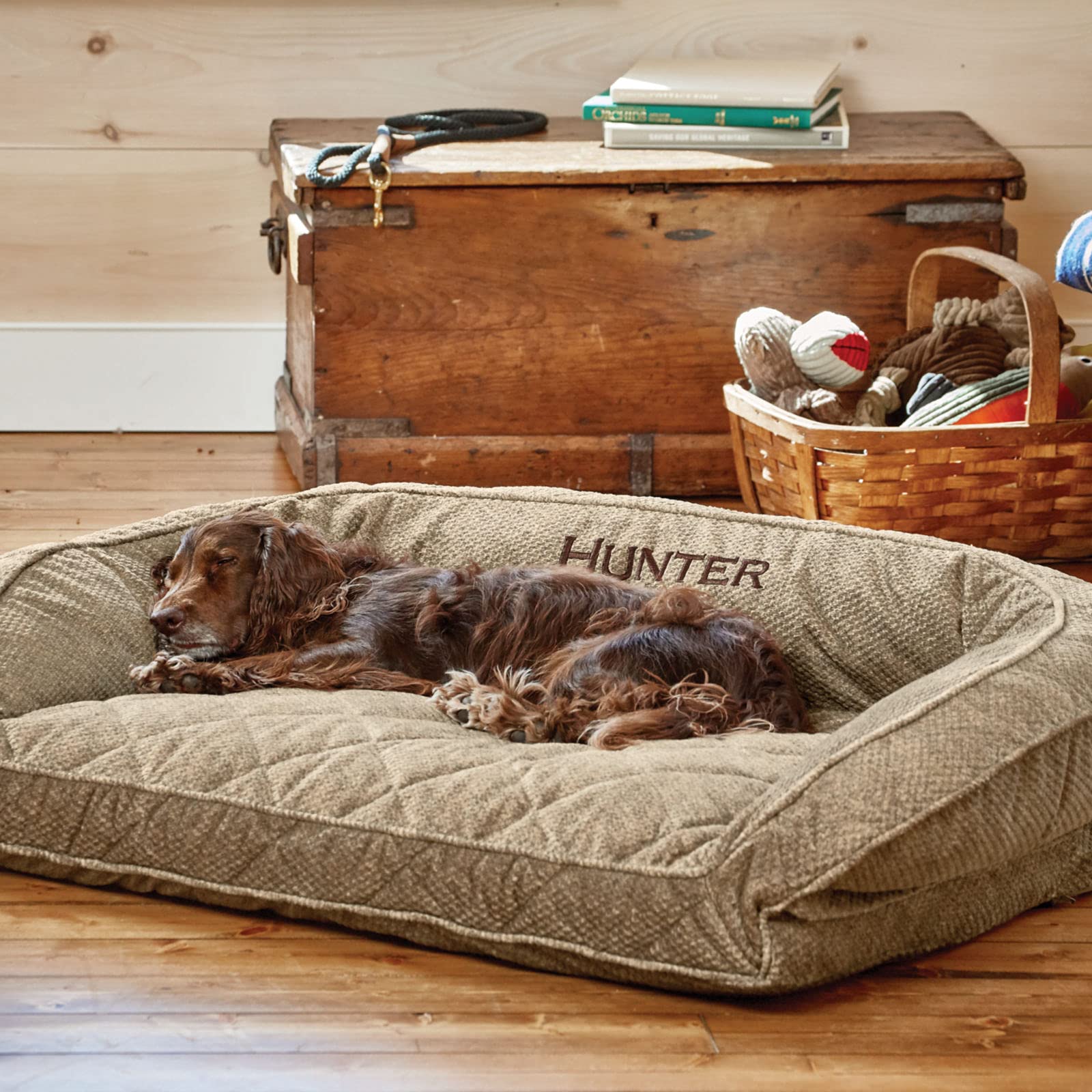 Plush Bolster Dog Bed