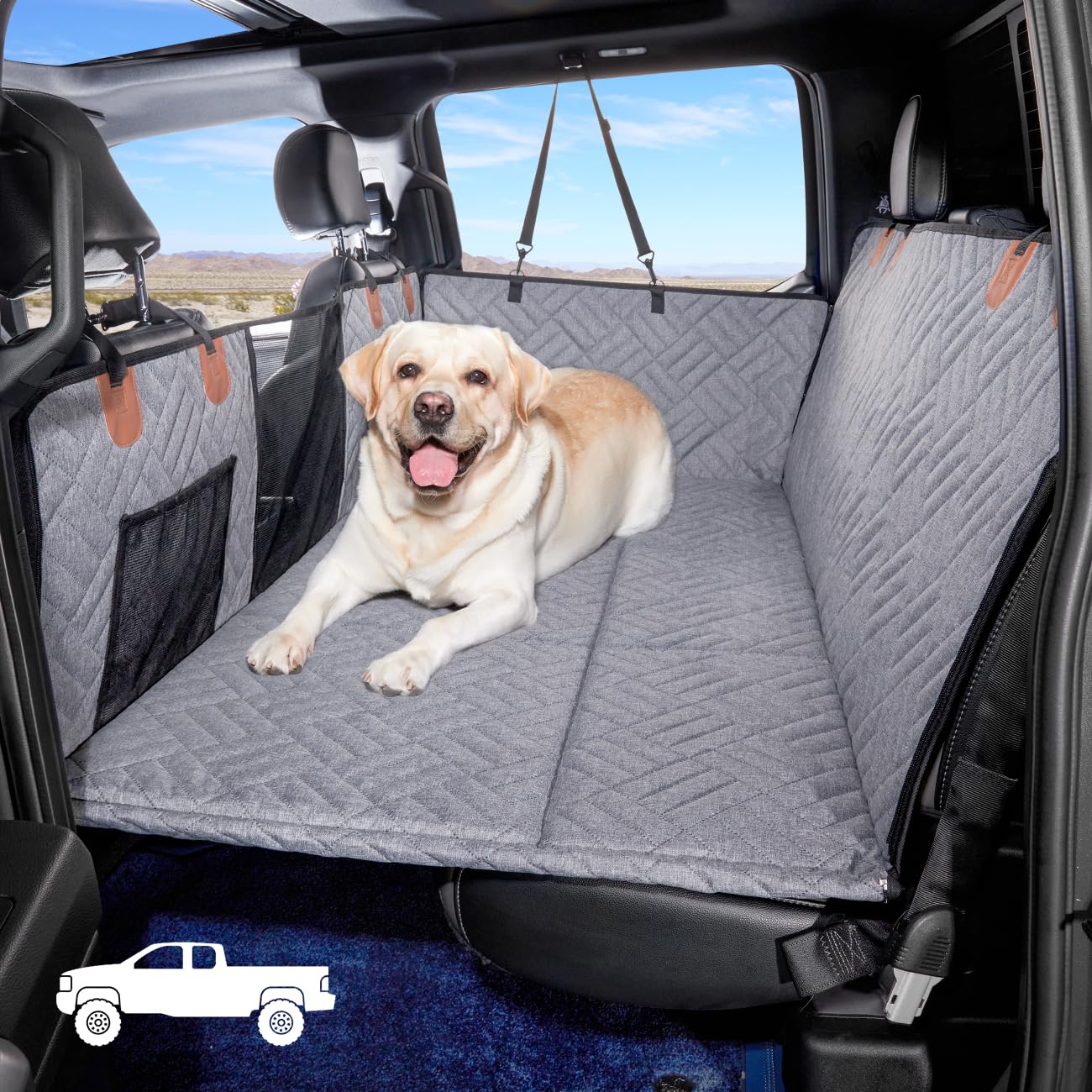 Hard Bottom Dog Car Hammock