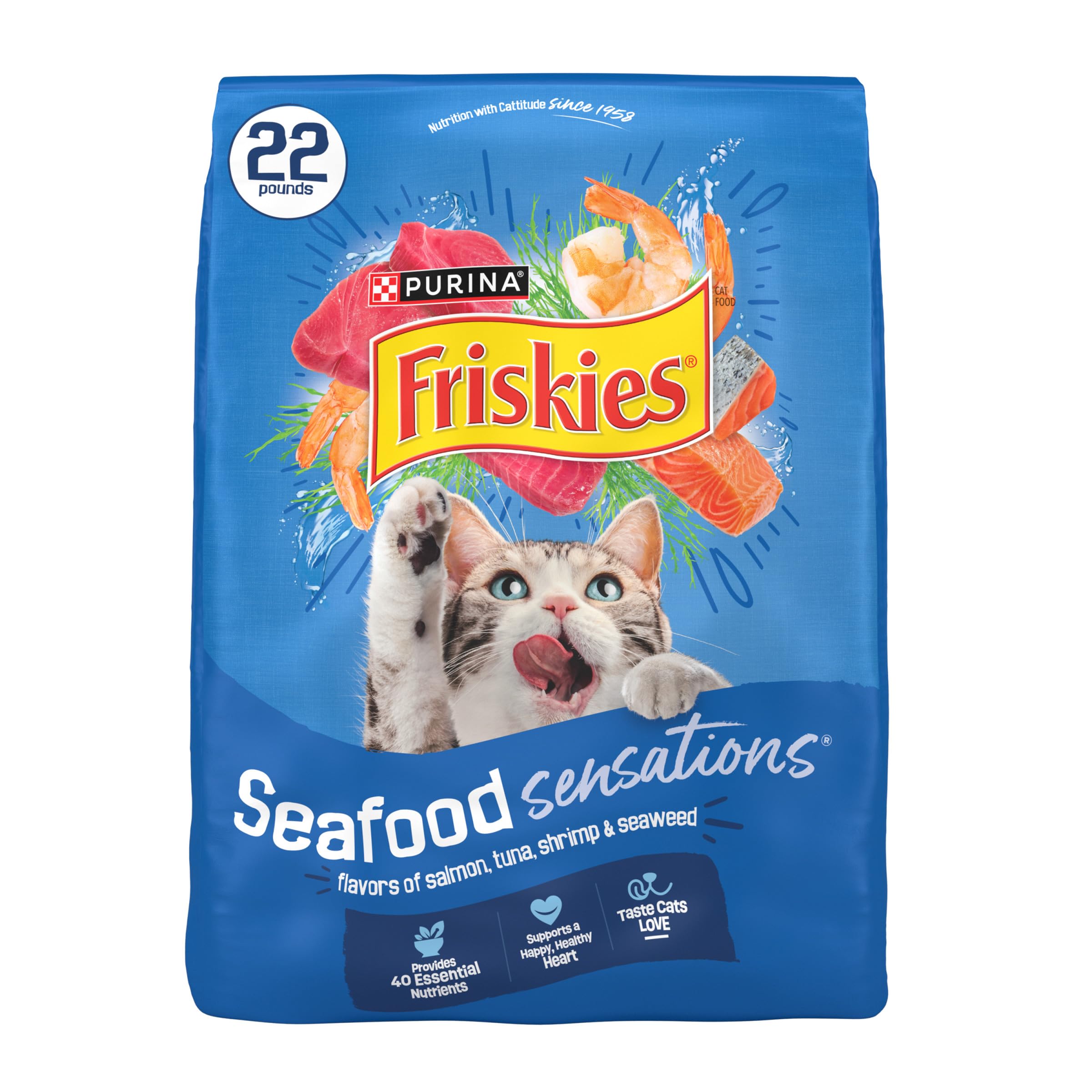 Seafood Sensations Dry Cat Food (4 Pack)