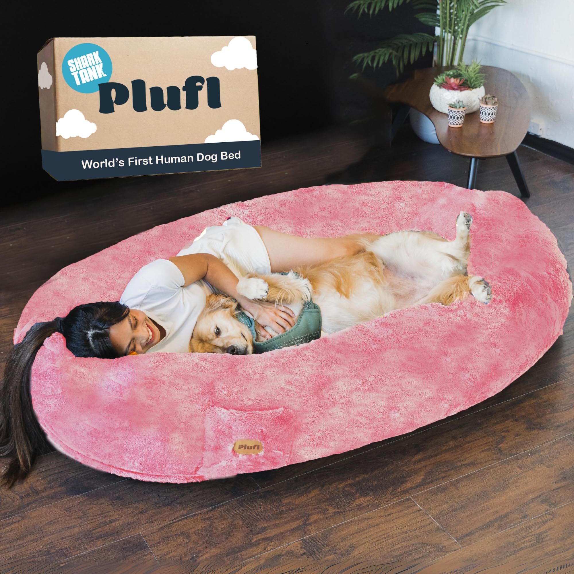 Plush Memory Foam Floor Bed