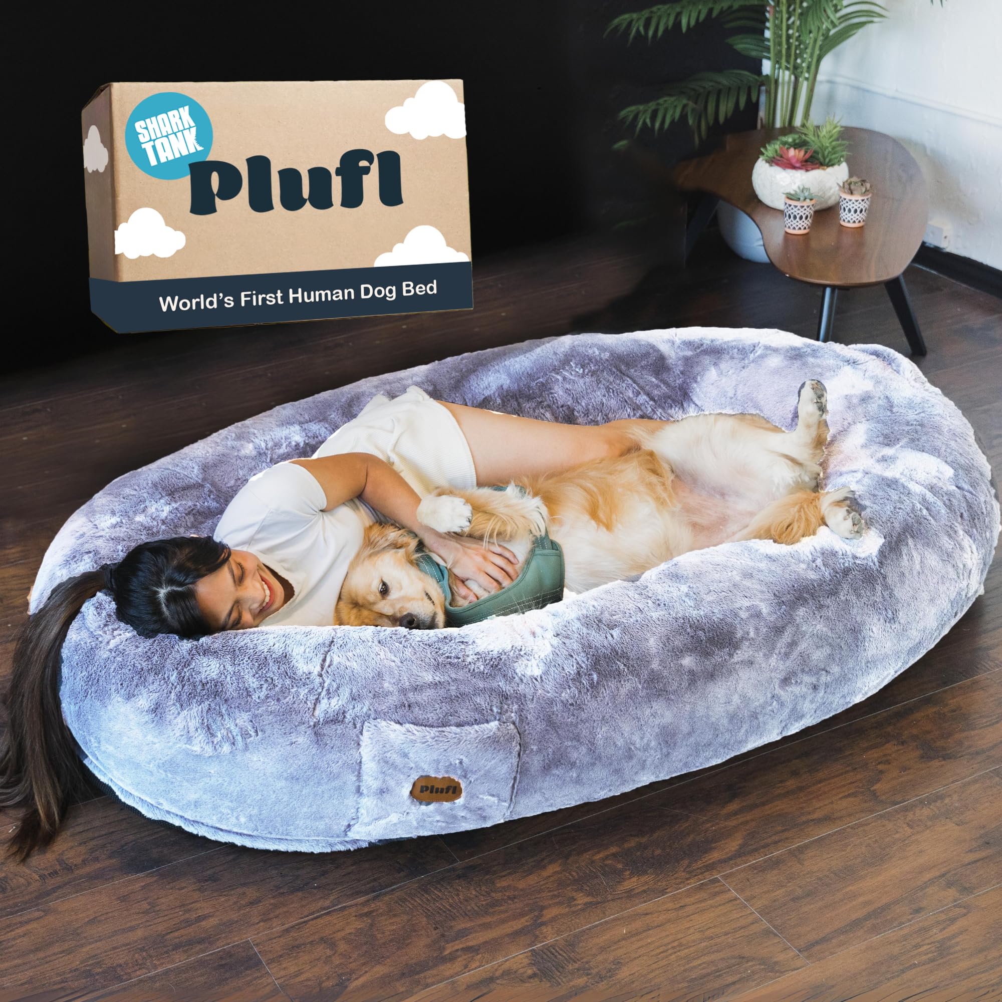 Plush Memory Foam Floor Bed