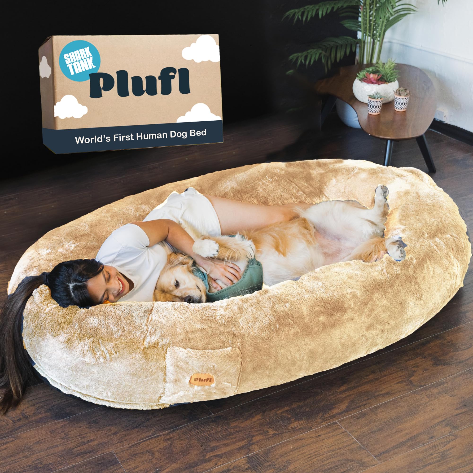 Plush Memory Foam Floor Bed