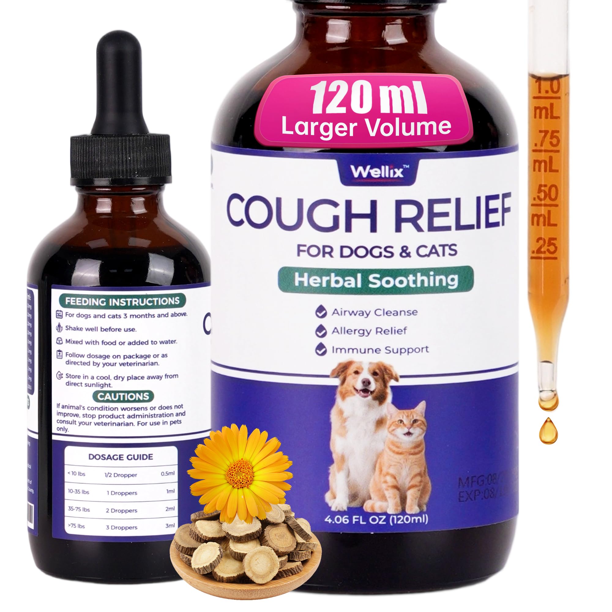 Wellix 120ml Drops for Dogs&Cats Liquid Supplement