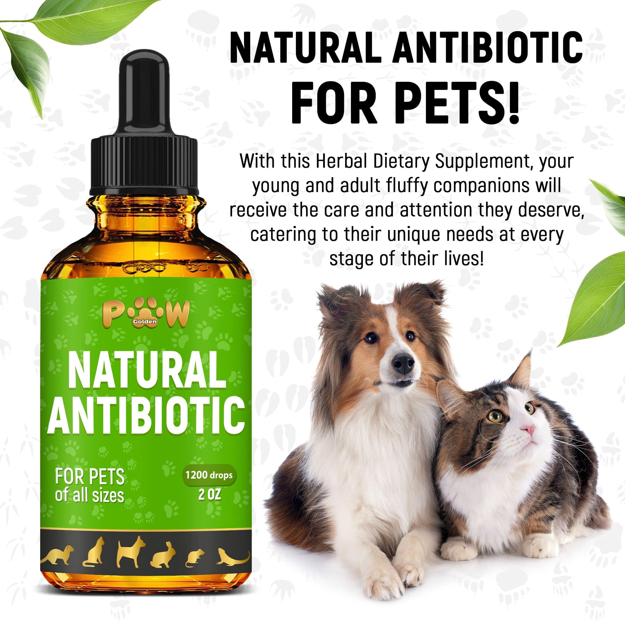 Natural Pet Antibiotic Liquid Supplement