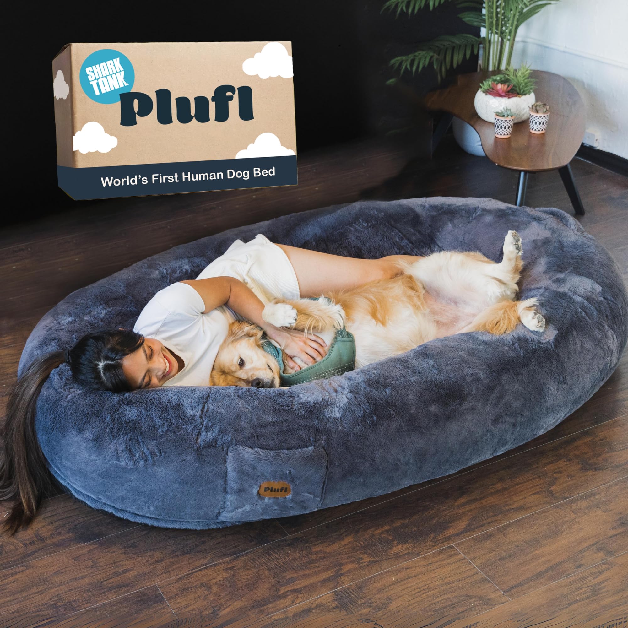Plush Memory Foam Floor Bed