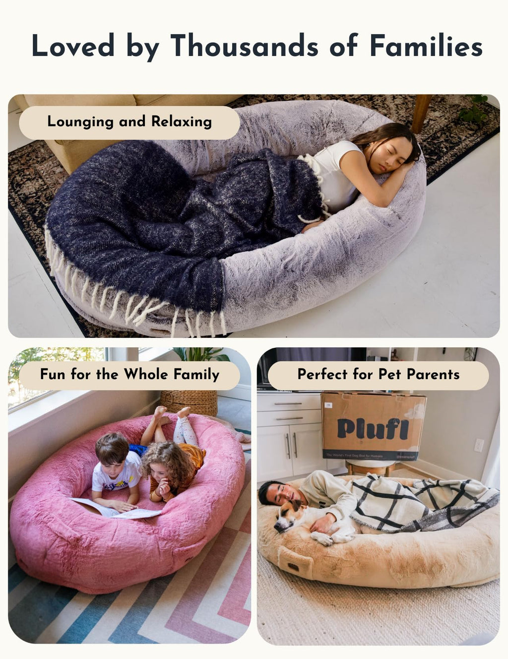 Plush Memory Foam Floor Bed