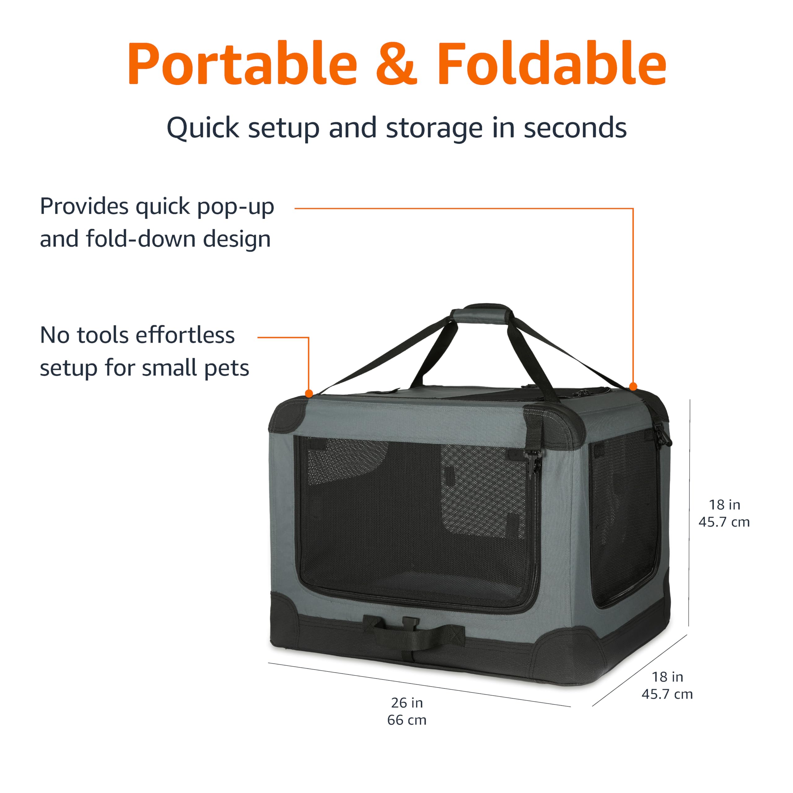 Amazon Basics Folding Soft Dog Crate